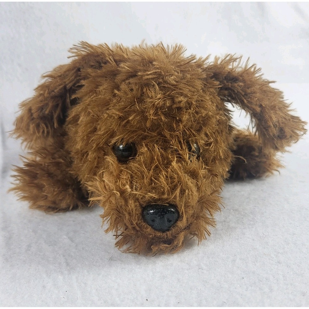Spark Create Imagine 11" Puppy Dog Brown Floppy Fluffy Stuffed Animal Plush Toy
